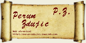 Perun Zdujić vizit kartica